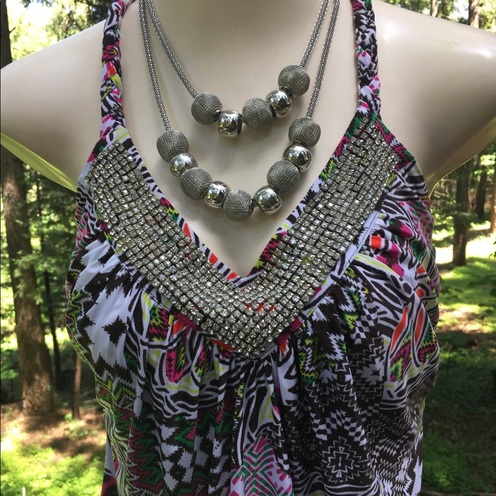 Silver Bangle Bracelet Silver Statement Chunky Ch… - image 4